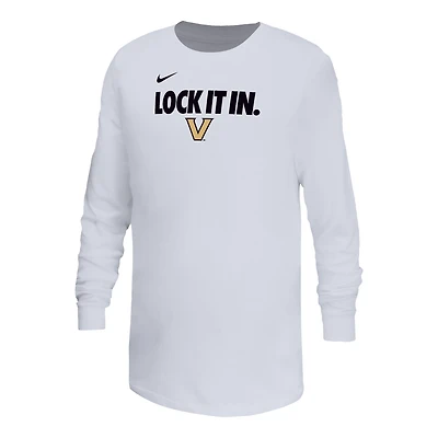 Youth Nike White Vanderbilt Commodores On-Court Bench Legend Dri-FIT Long Sleeve T-Shirt
