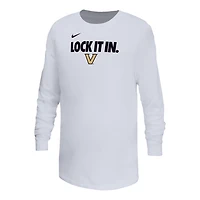 Youth Nike White Vanderbilt Commodores On-Court Bench Legend Dri-FIT Long Sleeve T-Shirt