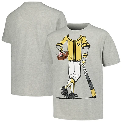 T-shirt de joueur baseball Wes & Willy Grey Vanderbilt Commodores pour jeunes