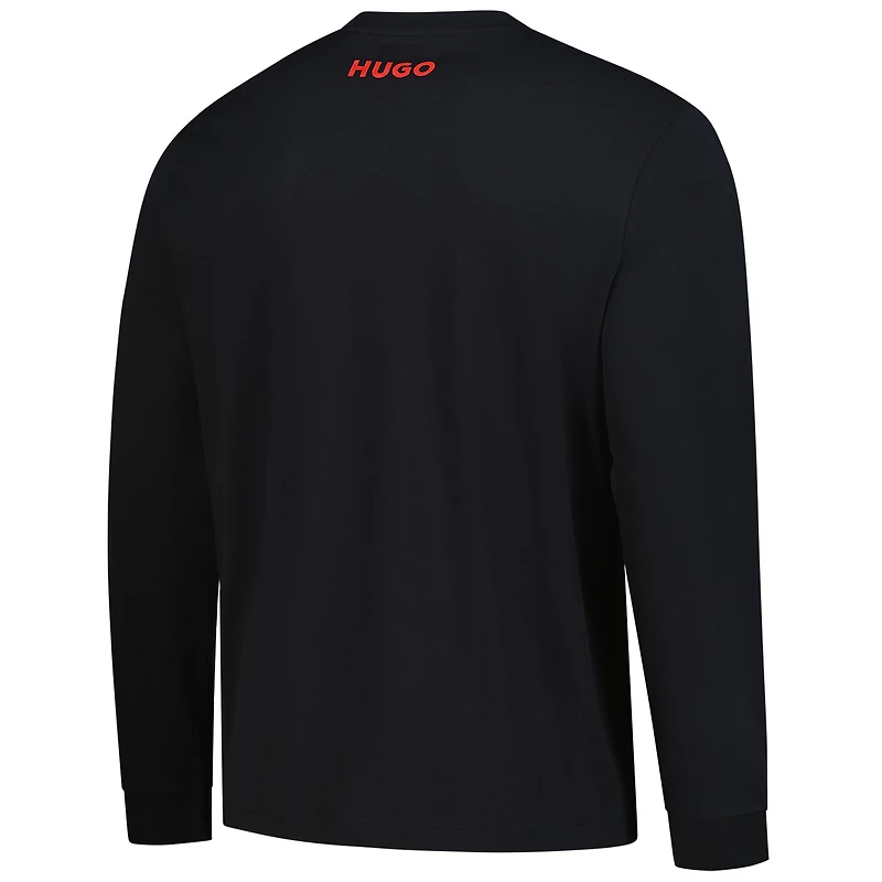 T-shirt à manches longues Hugo Boss noir VCARB F1 pour homme