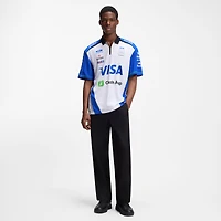 Men's Hugo Boss White VCARB 2026 Team Quarter-Zip Polo