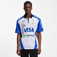 Men's Hugo Boss White VCARB 2026 Team Quarter-Zip Polo