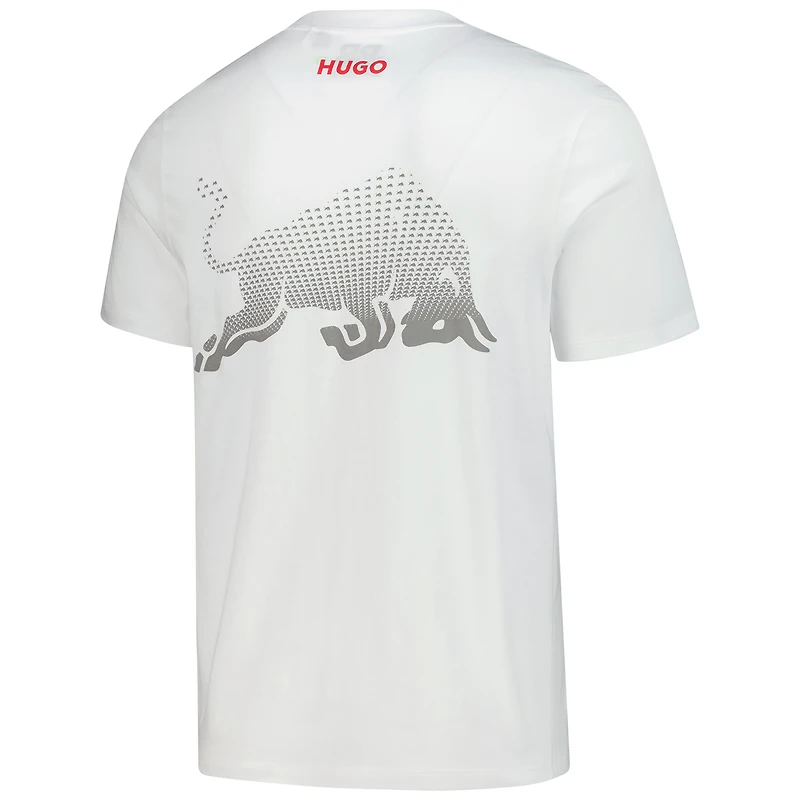 Men's Hugo Boss White VCARB F1 Logo Crewneck T-Shirt