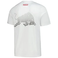 Men's Hugo Boss White VCARB F1 Logo Crewneck T-Shirt