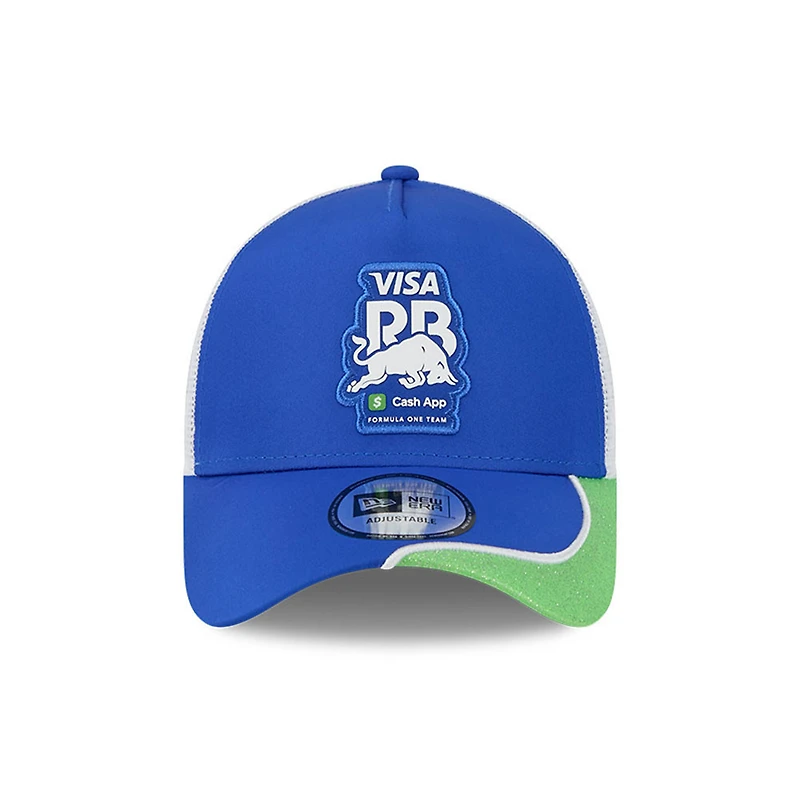 Men's New Era Blue VCARB 2025 Las Vegas Grand Prix Special Glitter Trucker Adjustable Hat