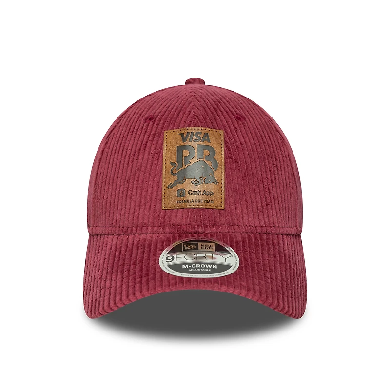 Casquette ajustable New Era 9FORTY en velours côtelé bordeaux VCARB pour homme