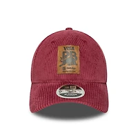 Casquette ajustable New Era 9FORTY en velours côtelé bordeaux VCARB pour homme