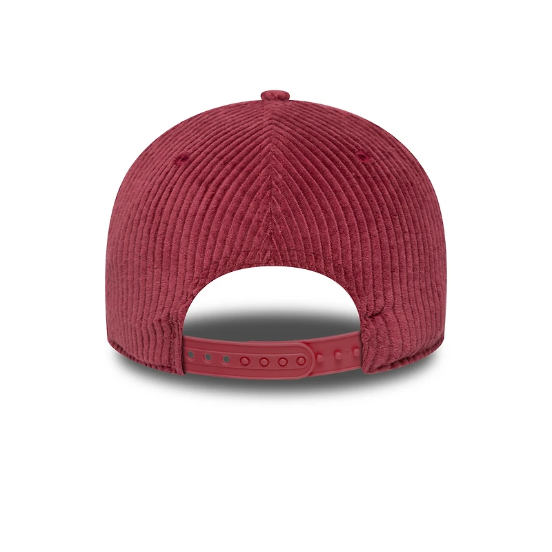 Casquette ajustable New Era 9FORTY en velours côtelé bordeaux VCARB pour homme