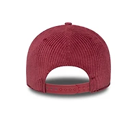 Casquette ajustable New Era 9FORTY en velours côtelé bordeaux VCARB pour homme