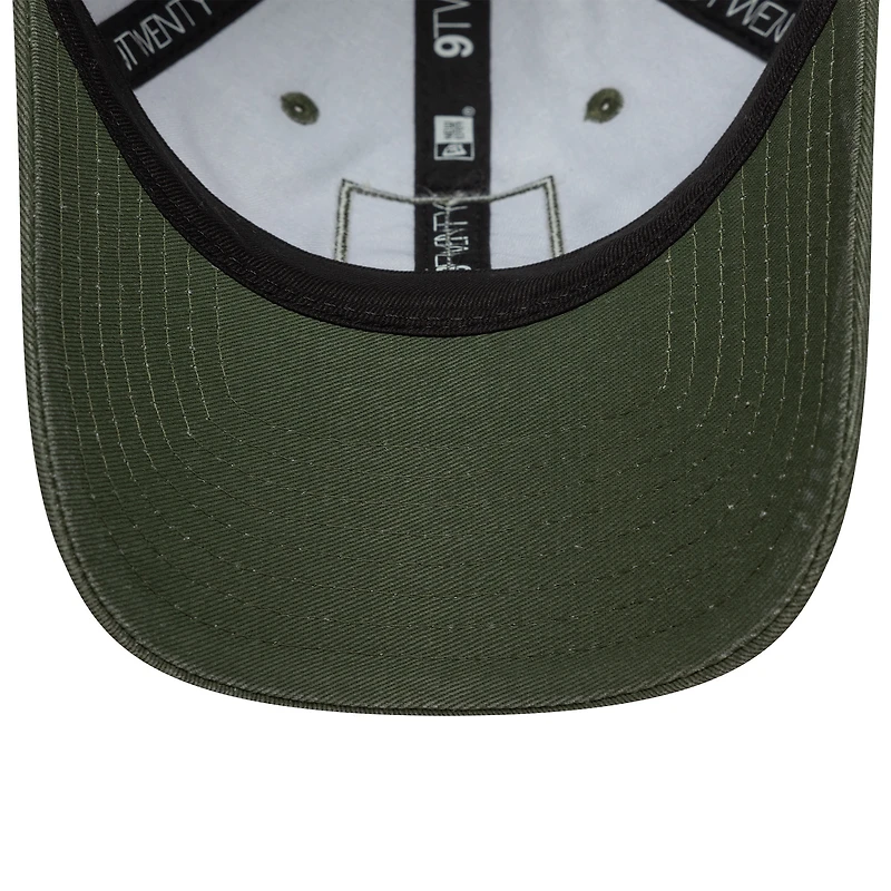 Casquette ajustable New Era VCARB 9TWENTY délavée verte pour homme