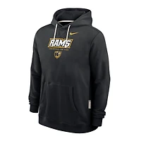 Men's Nike Black VCU Rams 2025 Sideline Standard Issue Dri-FIT Hoodie