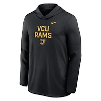 Men's Nike  Black VCU Rams Sideline Dri-FIT Lightweight Hooded Top