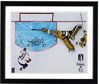 Adin Hill Vegas Golden Knights Autographed 16" x 20" 2023 Stanley Cup Final Game One Save Photograph