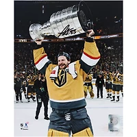 Adin Hill Vegas Golden Knights Autographed 2023 Stanley Cup Champions 8" x 10" Raising Cup Photograph