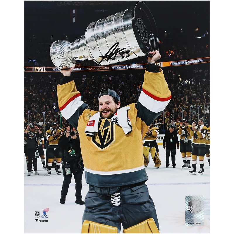 Photographie autographiée des champions de la Coupe Stanley 2023 par Adin Hill Vegas Golden Knights
