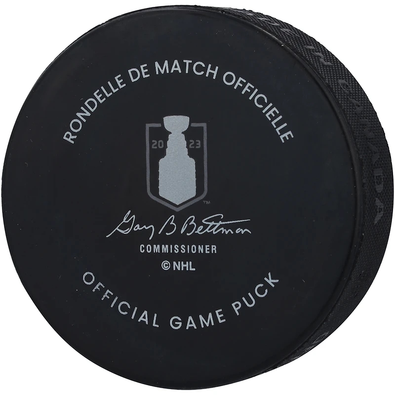 Adin Hill Vegas Golden Knights Autographed 2023 Stanley Cup Final Official Game Puck with "2023 SC Champs" Inscription