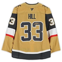 Maillot professionnel Fanatics Authentic doré autographié d'Adin Hill, des Golden Knights de Vegas