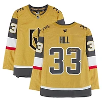 Maillot premium autographié Adin Hill des Vegas Golden Knights, fanatiques d'or