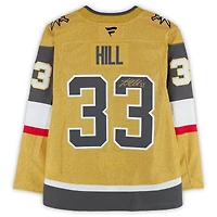 Maillot premium autographié Adin Hill des Vegas Golden Knights, fanatiques d'or