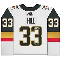 Adin Hill Vegas Golden Knights Autographed White adidas Authentic Jersey and 2023 Stanley Cup Final Patch with "2023 SC Champs" Inscription