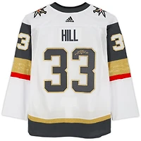 Maillot authentique adidas blanc autographié par Adin Hill Vegas Golden Knights avec écusson de la finale de la Coupe Stanley 2023