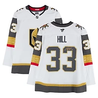 Maillot premium blanc autographié des Golden Knights de Vegas par Adin Hill