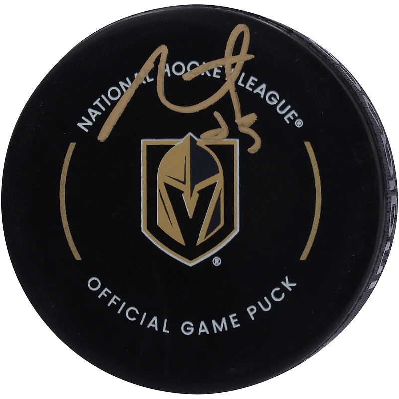 Rondelle de match officielle autographiée par Alec Martinez des Vegas Golden Knights