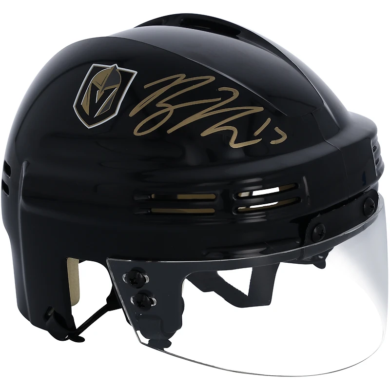 Casque mini noir autographié par Ben Hutton Vegas Golden Knights
