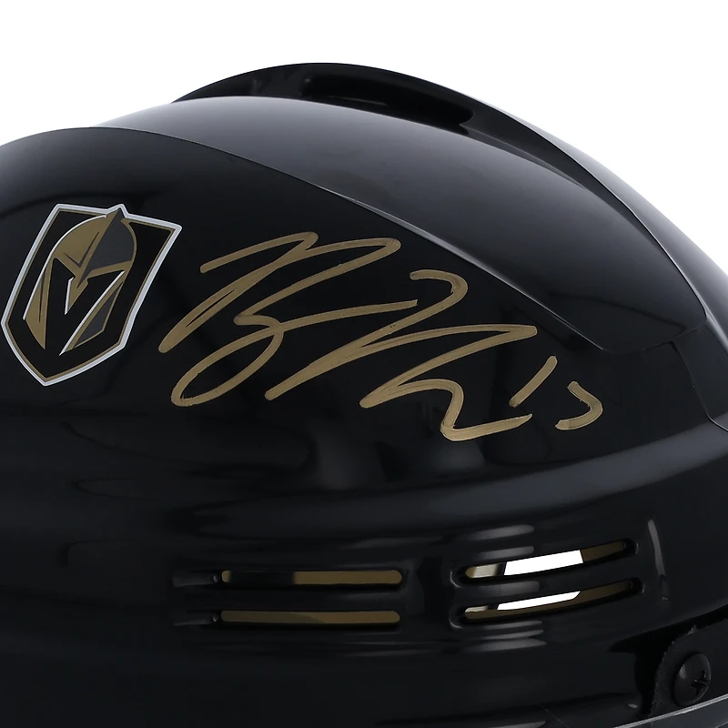 Casque mini noir autographié par Ben Hutton Vegas Golden Knights