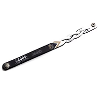 Bracelet en cuir tressé simple personnalisé Black Vegas Golden Knights