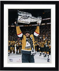 Brayden McNabb Vegas Golden Knights Autographed 2023 Stanley Cup Champions 16" x 20" Raising Cup Photograph