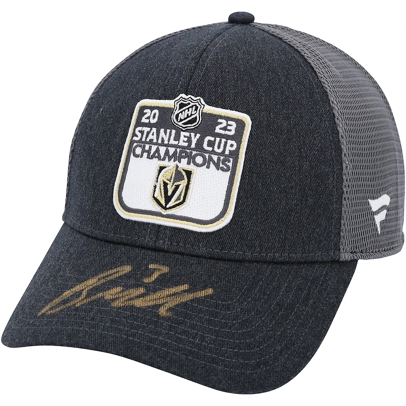 Brayden McNabb Vegas Golden Knights Autographed 2023 Stanley Cup Champions Official Locker Room Cap