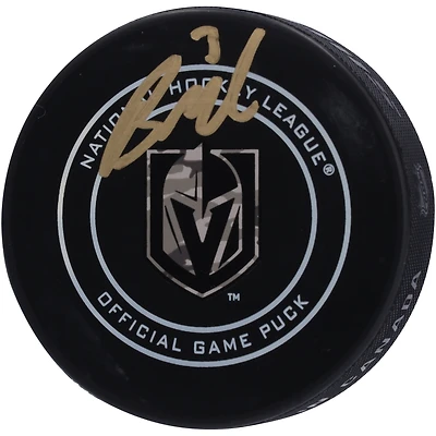 Rondelle de match officielle autographiée par Brayden McNabb Vegas Golden Knights