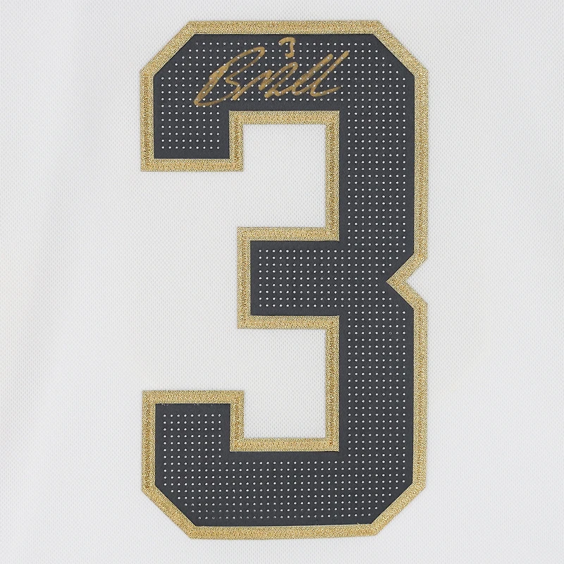 Maillot authentique adidas blanc autographié par Brayden McNabb des Vegas Golden Knights avec écusson de la finale de la Coupe Stanley 2023