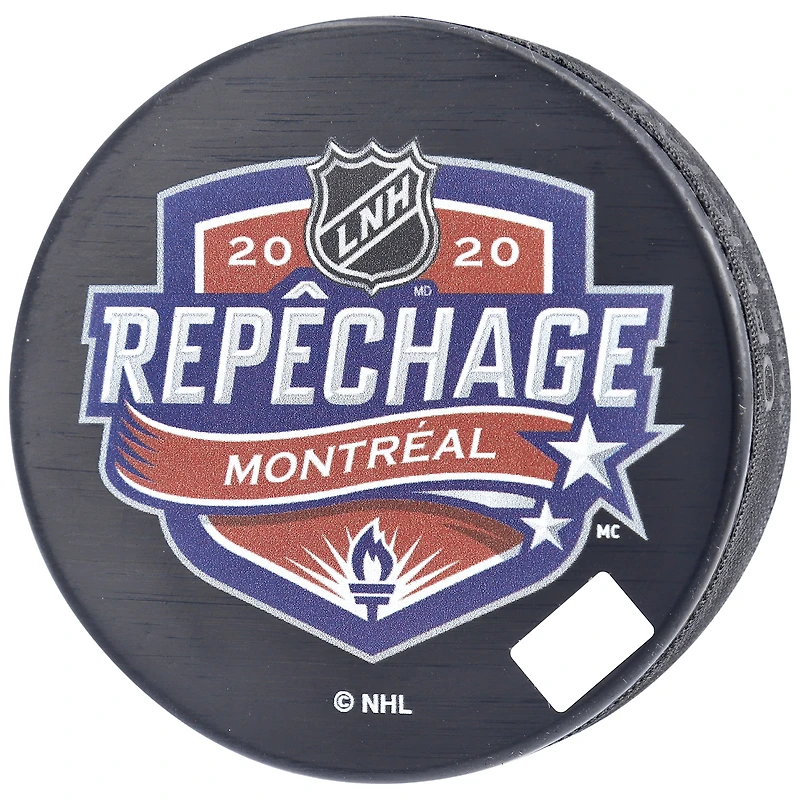 Rondelle de hockey autographiée par Brendan Brisson des Golden Knights de Vegas avec logo du repêchage de la LNH 2020 et inscription « #29 Pick »