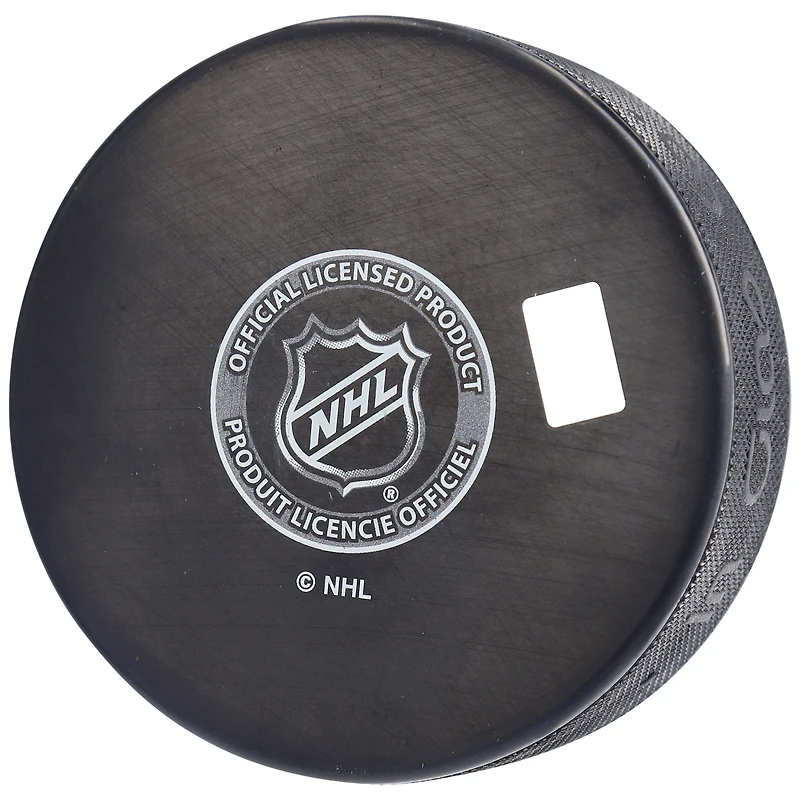 Rondelle de hockey autographiée par Brendan Brisson des Golden Knights de Vegas avec l'inscription « Go Knights Go! »