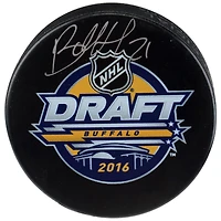 Rondelle de hockey autographiée par Brett Howden des Golden Knights de Vegas avec le logo du repêchage 2016 de la LNH