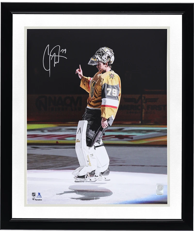 Carter Hart Vegas Golden Knights Autographed 16" x 20" Vegas Debut Crowd Salute Photograph