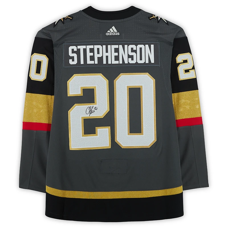 Maillot authentique Adidas gris autographié par Chandler Stephenson des Vegas Golden Knights