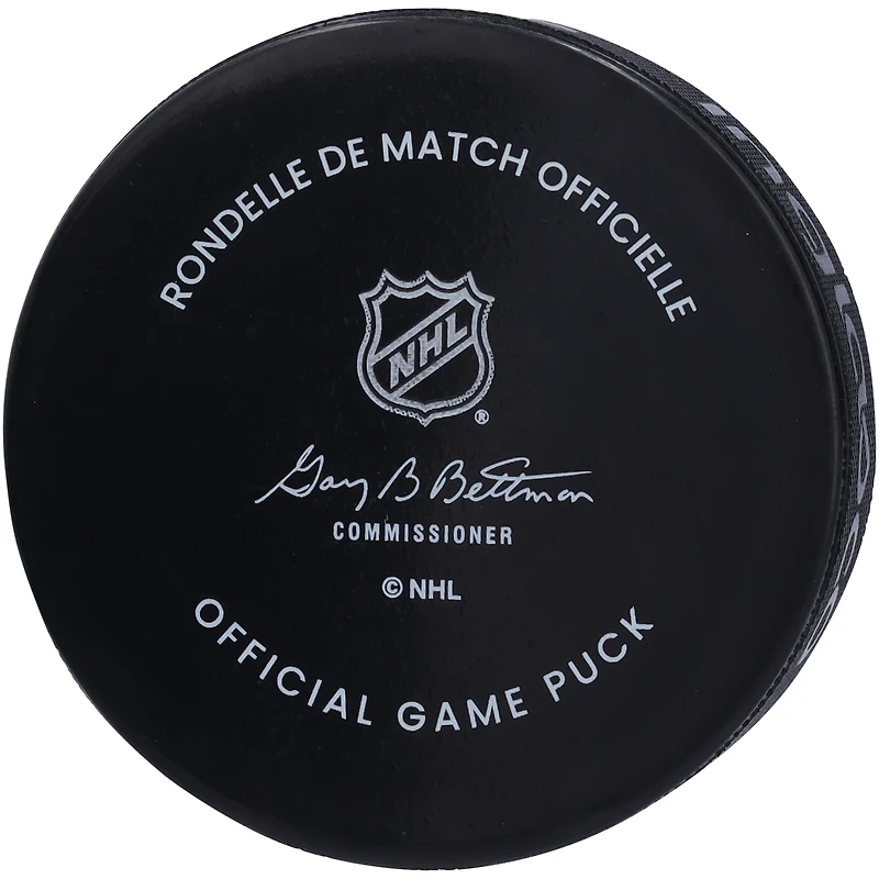 Rondelle de match officielle autographiée par Chandler Stephenson des Vegas Golden Knights
