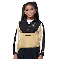 Girls Starter  Black/Gold Vegas Golden Knights Key Player Half Zip Jacket