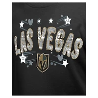 T-shirt à paillettes pour fille New Era Vegas Golden Knights noir