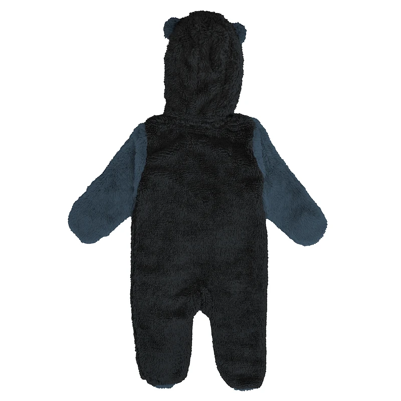 Infant & Newborn Outerstuff Black Vegas Golden Knights Stay Napping Fleece Bunting Full-Zip Hooded Sleeper