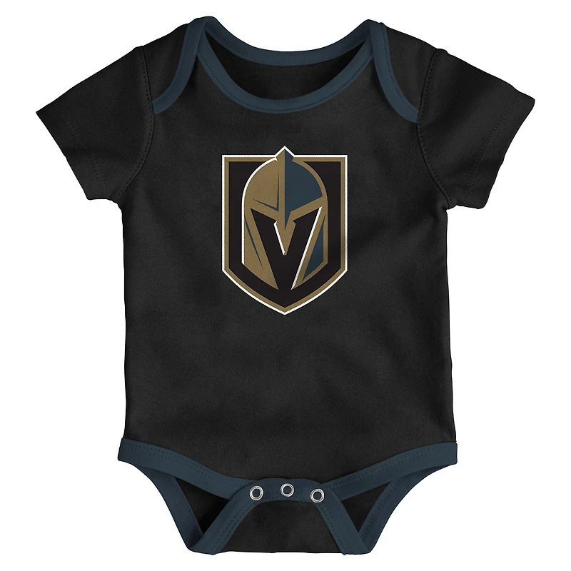Ensemble de body trois pièces pour nourrissons et nouveau-nés Outerstuff Vegas Golden Knights Triple Header