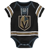 Infant Black Vegas Golden Knights Hockey Jersey Bodysuit