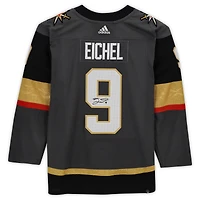 Maillot authentique adidas autographié par Jack Eichel Gray Vegas Golden Knights