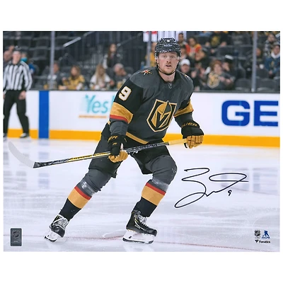 Photographie autographiée de Jack Eichel Vegas Golden Knights pour ses débuts, 16" x 20"