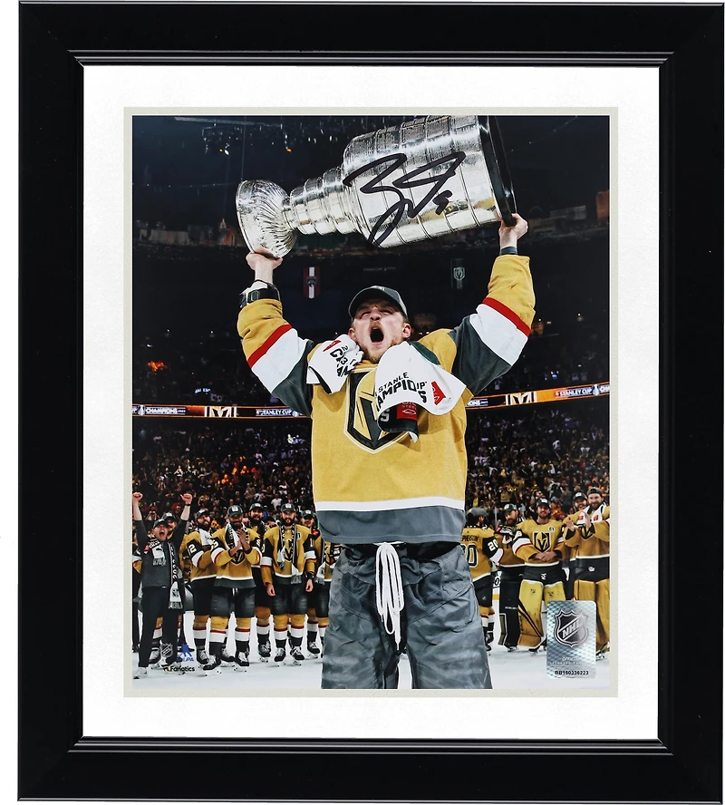 Jack Eichel Vegas Golden Knights Autographed 2023 Stanley Cup Champions 8" x 10" Raising Cup Photograph