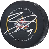 Rondelle de jeu officielle autographiée par Jack Eichel Vegas Golden Knights pour le match des étoiles de la LNH 2024