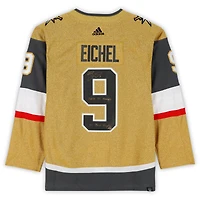 Maillot authentique Adidas autographié par Jack Eichel Vegas Golden Knights avec plusieurs inscriptions - Édition limitée à 26 exemplaires